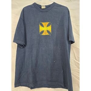 Vintage West Coast‎ Choppers T Shirt Mens XL Blue Graphic Print Short Sleeve